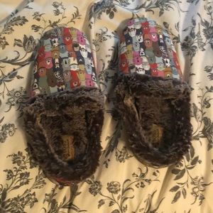 Bobs slip on memory foam shoes fur lined